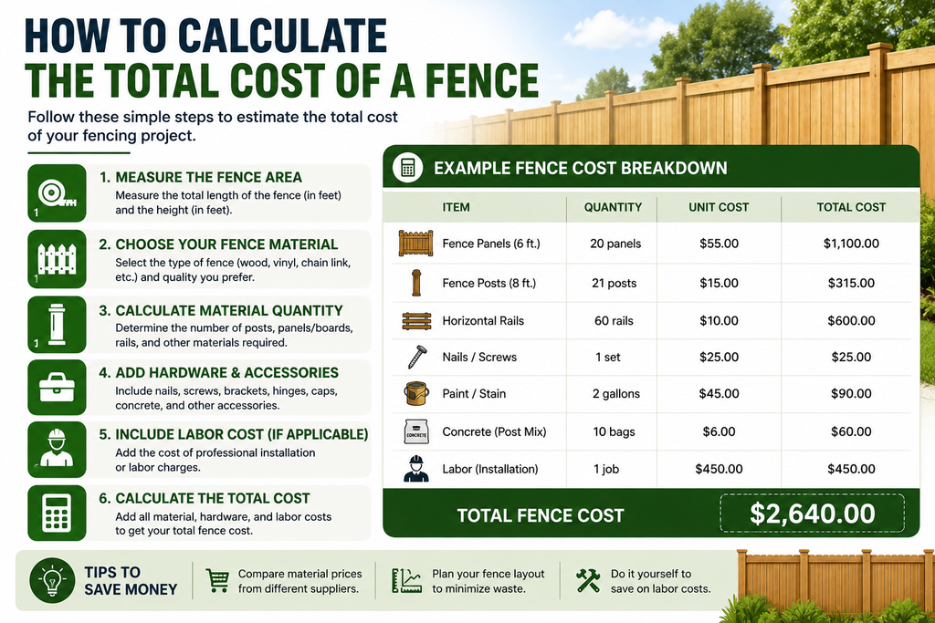 How to Calculate the Total Cost of a Fence