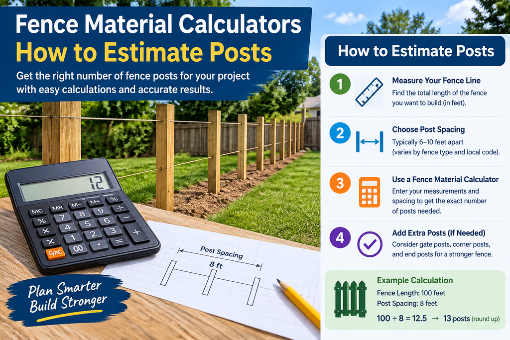 Fence Material Calculators How to Estimate Posts